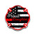 DHDM Designs 2-Pack Proud Firefighter Crest Daughter Thin Red Line Flag | Premium Quality Vinyl Decal Stickers | 5.5-Inch Laminated with UV Protective Laminate | PD2970