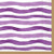Boston International L817503 IHR Lunch Paper Napkins, 6.5 x 6.5-Inches, Wavy Stripe Purple