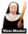 You Rule Note Cards - Humorous Nun - Funny Greeting Cards with Envelopes - Blank on the Inside - 5.5"x4.25" (12 Pack)