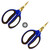 Titanium Coated 40mm Straight Trimming Scissors or Bonsai Pruning Shears for Grow Room or Gardening 2-Pack