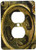 3dRose lsp_167128_6 Steam Punk Gears In Bronze Realistic Look Fun Art Outlet Cover