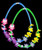 Fun Central AC890 22 Inch Flower Lei Glow Necklaces - Assorted - 12pcs