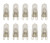 VSTAR G9 Halogen Bulb,40W,120V,Clear,2700K G9 Bi-pin Base,G9 Halogen Lamps(10pack)