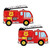 40" Giant Fire Engine Truck Foil Party Balloon - Qty 2