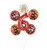Coco Party Supplies 6th Birthday Fiesta Balloon Bouquet Decorations - Red Number 6