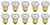 25R14 Short Neck 25 Watt E26 Medium Base Reflector R14 Incandescent Light Bulb (10 Pack)