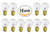 10-Pack 25 Watts S11 E17 Base Replacement Bulb for Lava Lamp 14.5 Inch Lava Lamps