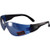 Global Vision Rider Safety Motorcycle Riding Sunglasses Blue Frame Blue Flash Mirror Lens Z87.1