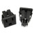 RuiLing 2PCS Black US Type Industrial Plug AC 125V 15A Panel Mount Outlet Power Socket