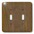 3dRose lsp_41630_2 Teak Wood Double Toggle Switch