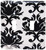 3dRose lsp_116425_2 Large Elegant Black and White Damask Pattern Design Double Toggle Switch