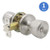 Satin Nickel Privacy Door Knobs Handles for Bedroom or Bathroom Tulip Shape Knobset Keyless Hardware Interior 1 Pack