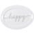 Mud Pie 4075132 Happy Serving Platter, One Size, White