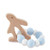 Mud Pie Bunny Teether Wood, Blue