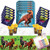 Jurassic World Party Supplies Pack Serves 16: Dinner Plates Luncheon Napkins Cups and Table Cover with Birthday Candles (Bundle for 16)