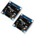 WINGONEER 2Pcs 0.96" I2C IIC SPI Serial 128x64 OLED Display SSD1306 Module Board with Pin Headers for Arduino - White Font