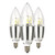 E12 Base LED Light Bulbs, Candelabra LED Bulbs 6W, (Incandescent 60W Bulb Equivalent),Warm White 3000K, Non-Dimmable,3 Pack