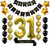 Gold 31st Birthday Decorations Balloon Banner - Happy Birthday Banner, 31 Gold Number Balloons, Gold and Black Balloons, Happy Birthday sash, Birthday Decoration Supplies Fancy Gold 31st Birthday Decorations Balloon Banner - Happy Birthday Banner, 31 Gold Number Balloons, Gold and Black Balloons, Happy Birthday sash, Birthday Decoration Supplies Fancy