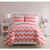 VCNY Home Leigh Chevron 7 Piece Bed-in-A-Bag Comforter Set, Full, Pink