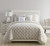 VCNY Home Eli Geometric Jaquard 5 Piece Bedding Comforter Set, Full/Queen, Gold