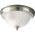 Progress Lighting P3816-09 1-Light Close-To-Ceiling with Etched Ribbed Glass, Brushed Nickel