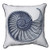 Pillow Perfect Embroidered Spiral Shell Corded Throw Pillow, 18-Inch