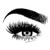 JUEKUI Eyes Wall Decor Stickers Lashes Eyelashes Eyebrows Brows Beauty Salon Vinyl Decor Wall Decal Eye Quote Make Up WS39 (Black, L 56x74cm)