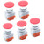 Mecion 5Pcs Panel Mounting DPST Red Momentary Push Button Switch AC 660V 10A 1NO 1NC