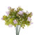 HUAESIN Artificial Fake Flowers 2PCS Greenery Shrubs Plants Plastic Bushes Indoor Outside Hanging Planter Wedding Cemetery Decor Purple