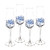 Spode Blue Italian Glassware Champagne Flutes, S/4