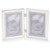 Lawrence Frames 510745D Silver Plated Double Bead Hinged Double Picture Frame, 4 by 5-Inch