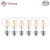 30W Equivalent LED Filament Lights Bulbs Dimmable 4.5W Vintage Edison Lamps Home Indoor Lighting Bulbs Clear Glass,Warm White 2700K,E26 Screw Base,A15(A50),Pack of 6-TECHLUX