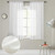MRTREES White Sheer Curtains 63 inches Long Living Room Linen Textured Rod Pocket Semi Sheer Curtain Panels Slub Open Weave Sheers Bedroom 2 Panels Window Treatment Set