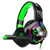 ZIUMIER Gaming Headset Xbox One Headset, PS4 Headset with Noise Canceling Mic and RGB Light, PC Headset with Bass Surround Sound, Over Ear Headphones for PC, PS4, Xbox One, Laptop (Green)