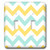 3dRose lsp_179798_2 Yellow And Mint Chevron Zig Zag Pattern Pastel White Zigzag Stripes Toggle switch Multicolor