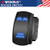 LED Light Bar Rocker Switch - 4WDKING Momentary On/Off Push Button Toggle Switch with Jumper Wire 5 Pins Blue LED Lights 20A 12V. (Blue Light - LJ60)