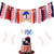 LaVenty Set of 2 Baseball First Birthday Banner Baseball Highchair Banner Baseball One Cake topper Baseball First Birthday Cake Topper Baseball Banner