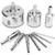 Diamond Drill Bits, LepoHome 10 PCS Hollow Core Drill Bit Set for Ceramic, Glass, Porcelain Tile Diamond Hole Saw Tile Set Glass Drill Bit, 3mm-50mm