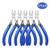 IGAN-330 Wire Flush Cutters, Precision Electronic Model Sprue Wire Clippers Cutter, Blue, (5 Pack)