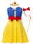 MetCuento Cotton Girl Dress Snow White Costume Toddler Dress Up Theme Party Cosplay Playwear Outfit Yellow 3T Age 2-3 Years