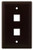 Legrand - On-Q WP3402BR 1Gang, 2Port Wall Plate, Brown