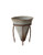 Creative Co-op Tin Cone Shaped Flower Pot with Metal Stand