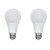 Asencia AN-03417 100 Watt Equivalent, Dimmable, A19 Standard LED Light Bulb, 2-Pack, Soft White (2700K)