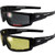 2 Pair of Global Vision Sly Padded Motorcycle Sunglasses Gloss Black Frames 1 Smoke Lens and 1 Yellow Lens 2 Pair of Global Vision Sly Padded Motorcycle Sunglasses Gloss Black Frames 1 Smoke Lens and 1 Yellow Lens