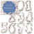 Ann Clark Cookie Cutters 9-Piece Numbers Cookie Cutter Set with Recipe Booklet