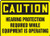 Accuform MPPE712VP Plastic Safety Sign, Legend"Caution Hearing Protection Required While Equipment is Operating", 10" Length x 14" Width x 0.055" Thickness, Black on Yellow