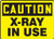 Accuform MRAD642VP Plastic Safety Sign, Legend"Caution X-RAY in USE", 7" Length x 10" Width x 0.055" Thickness, Black on Yellow