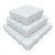Teemico 50 Pieces Blank Dice for Board Games White Game Dice with a Velvet Drawstring Dice Bag