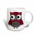 3dRose mug_61031_1 Cute Ruby Red Hounds Tooth Patterned Owl Ceramic Mug, 11-Ounce