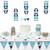 Big Dot of Happiness Boy Special Delivery - Triangle Blue Its A Boy Stork Baby Shower Decoration Kit - 72 Piece